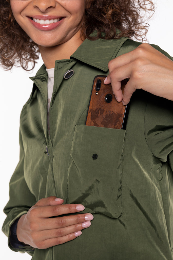 Parka POUJOLS-Parka masculine multipoches kaki