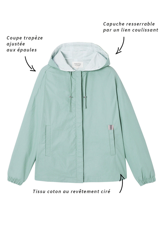 Blouson MIMIZAN-Blouson amande léger court à capuche