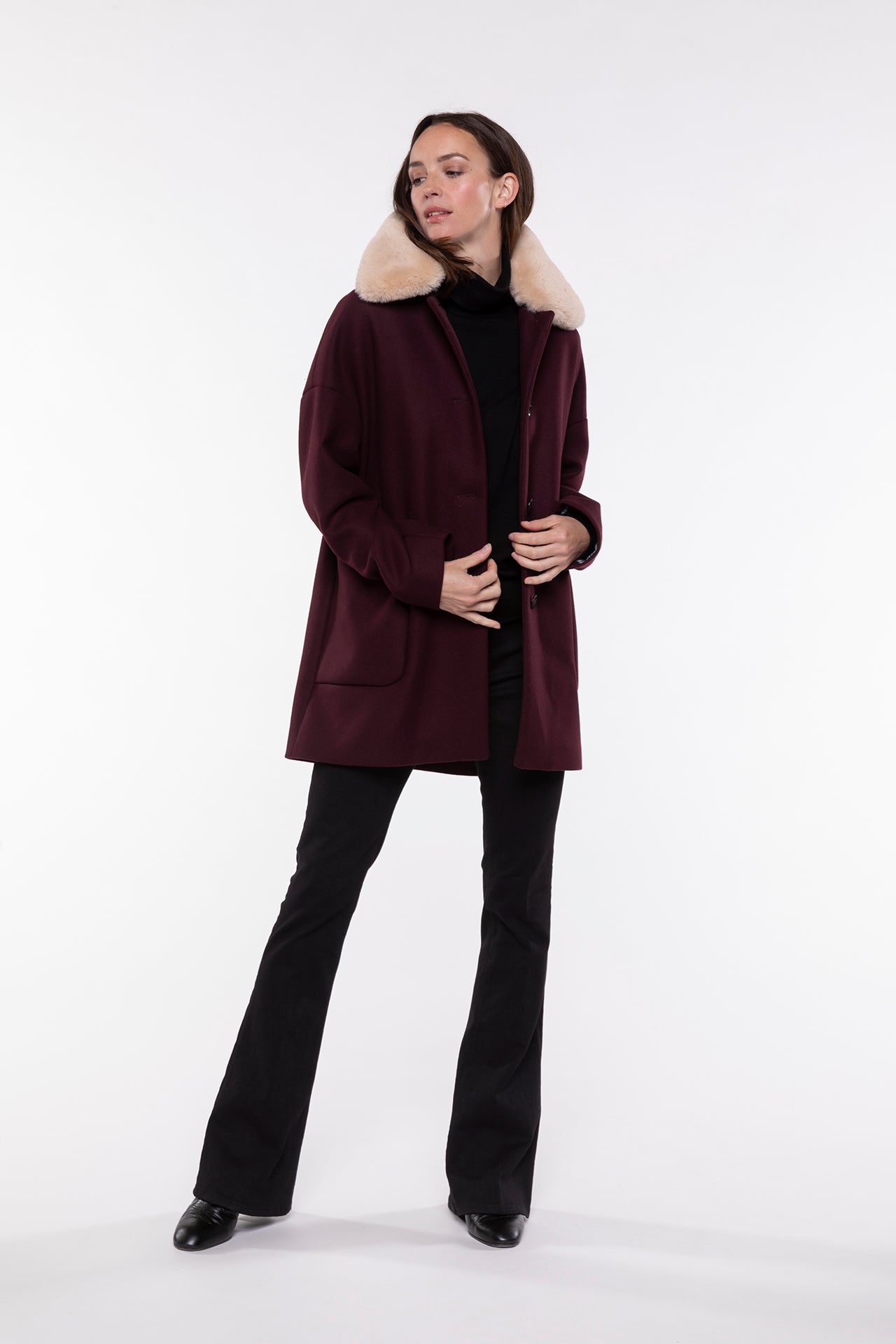 Manteau femme prune best sale
