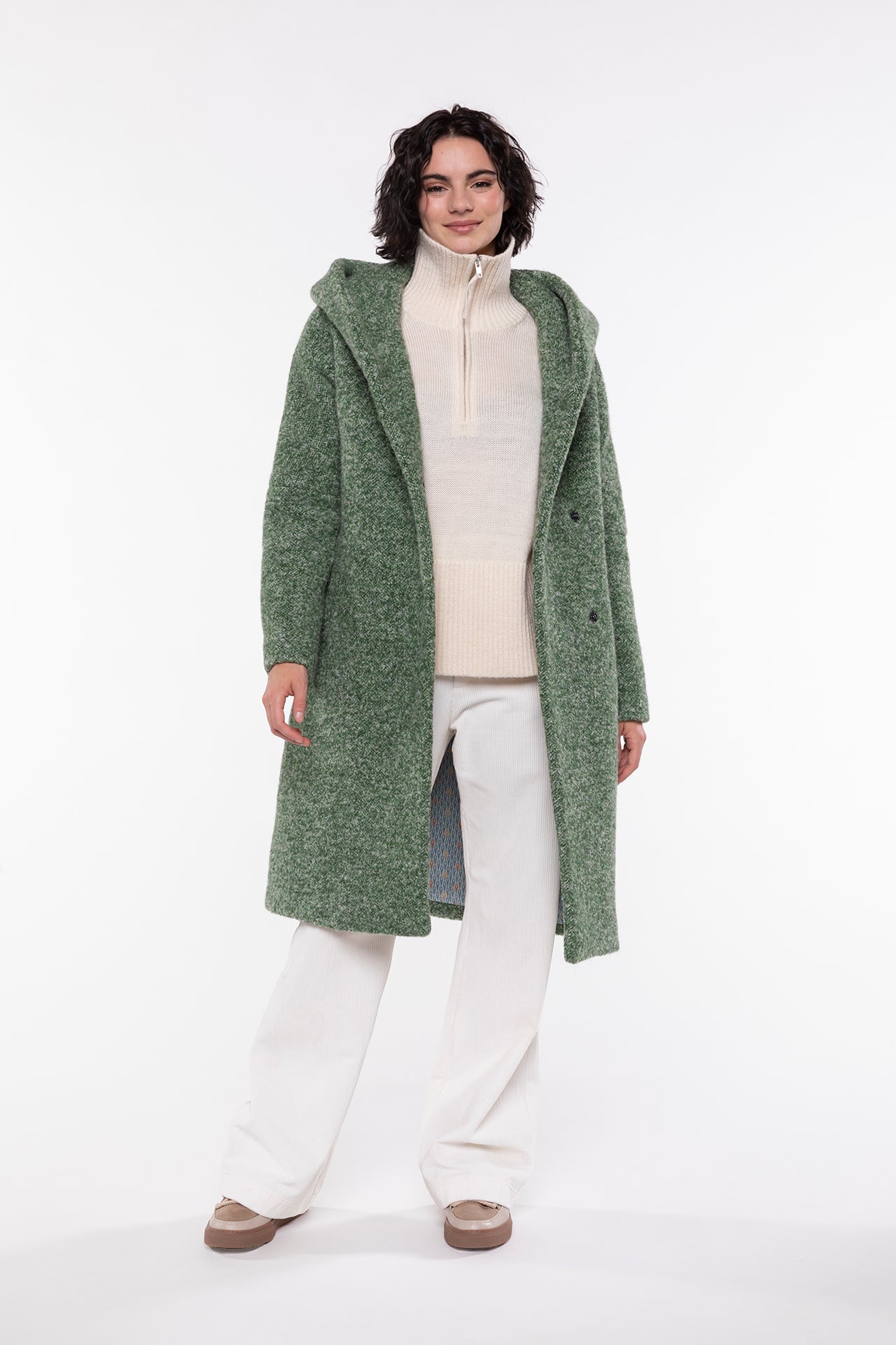 Manteau laine femme vert hotsell